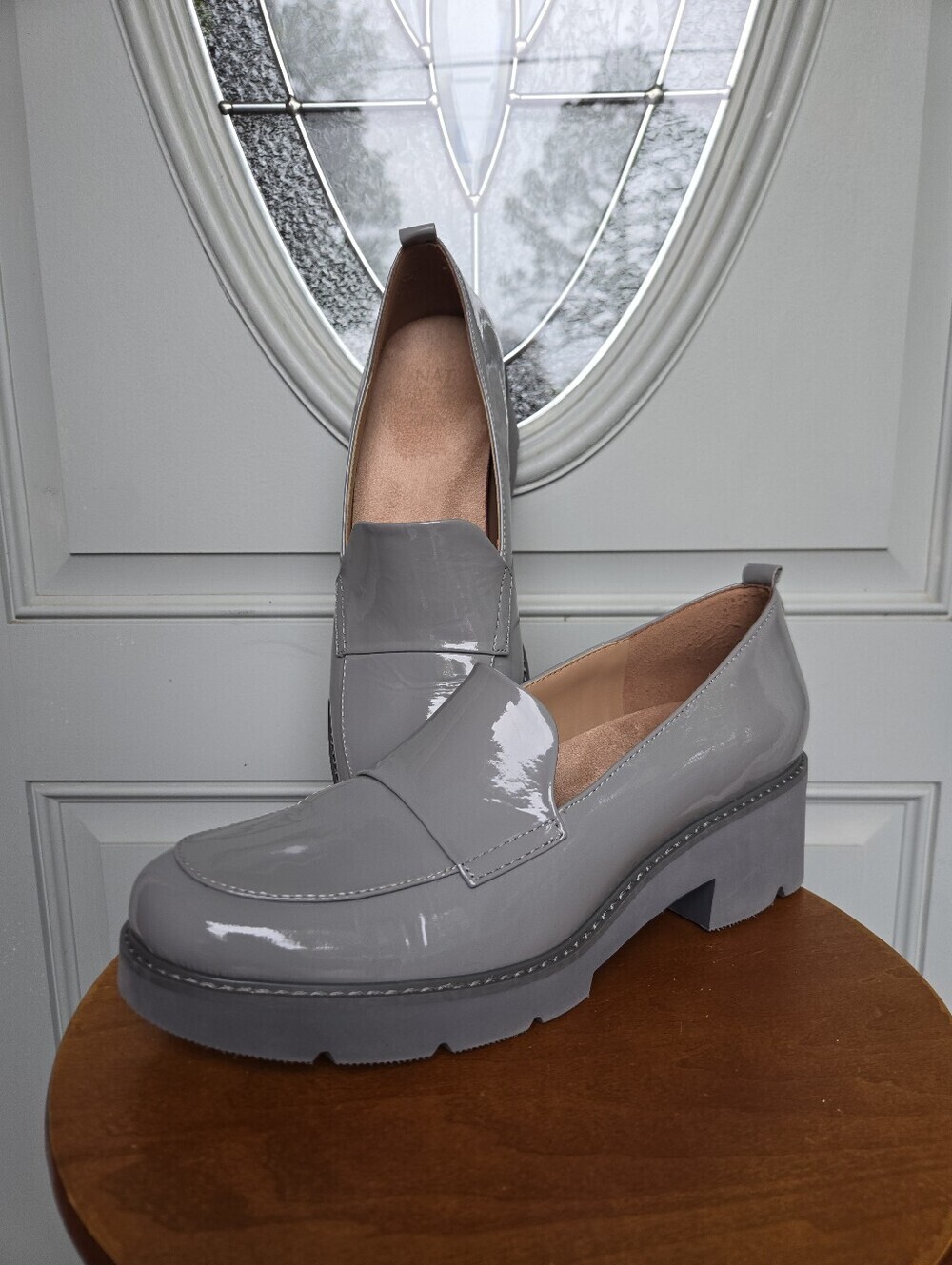 Naturalizer Darry Loafers Gray Leather